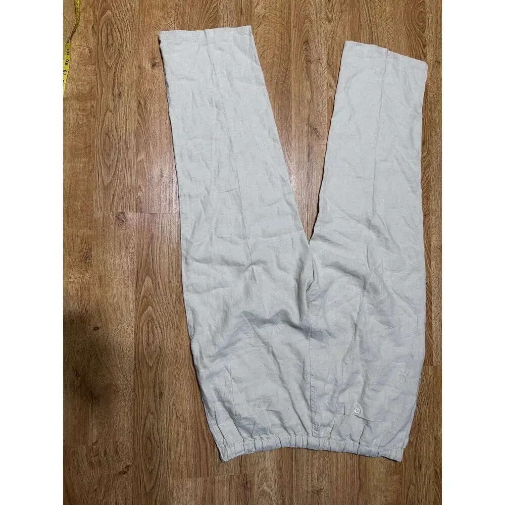 Toscana Men’s 100% Linen Pants Beige SZ XL Resort Beach